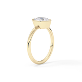 Pear Bezel Lab Grown Engagement Ring