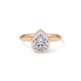 Pear Bezel Lab Grown Engagement Ring