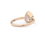 Pear Bezel Lab Grown Engagement Ring