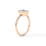 Pear Bezel Lab Grown Engagement Ring