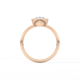 Pear Bezel Lab Grown Engagement Ring