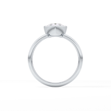 Pear Bezel Lab Grown Engagement Ring