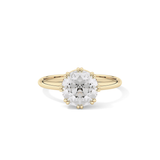 Rose Solitaire Lab Grown Engagement Ring