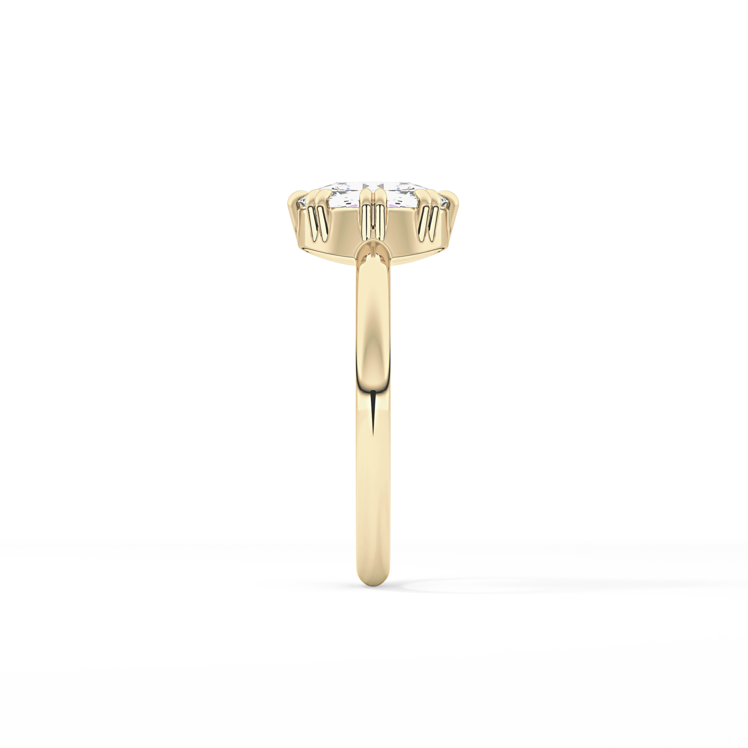 Rose Solitaire Lab Grown Engagement Ring