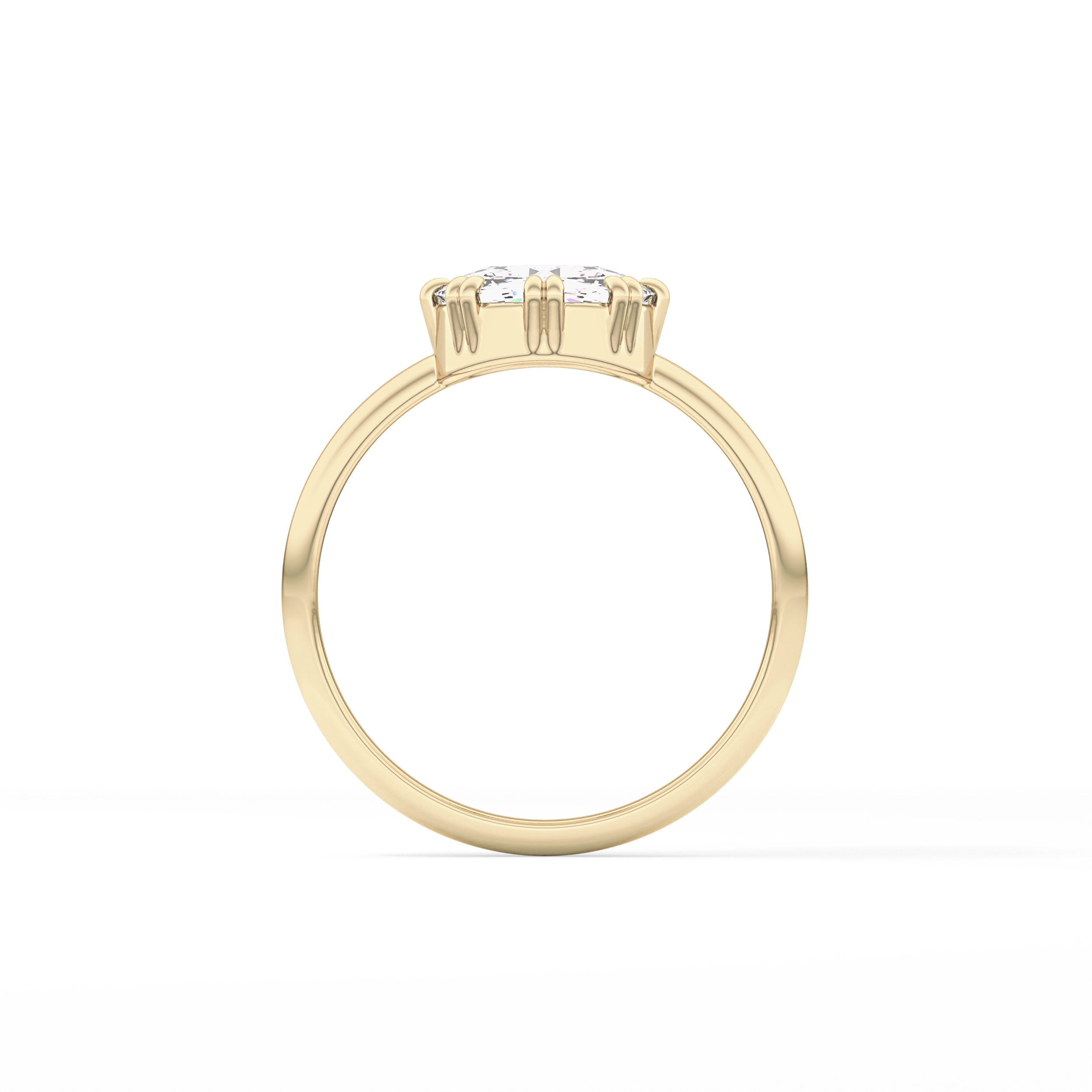 Rose Solitaire Lab Grown Engagement Ring