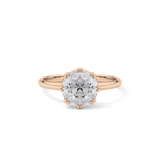 Rose Solitaire Lab Grown Engagement Ring