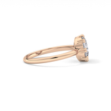 Rose Solitaire Lab Grown Engagement Ring