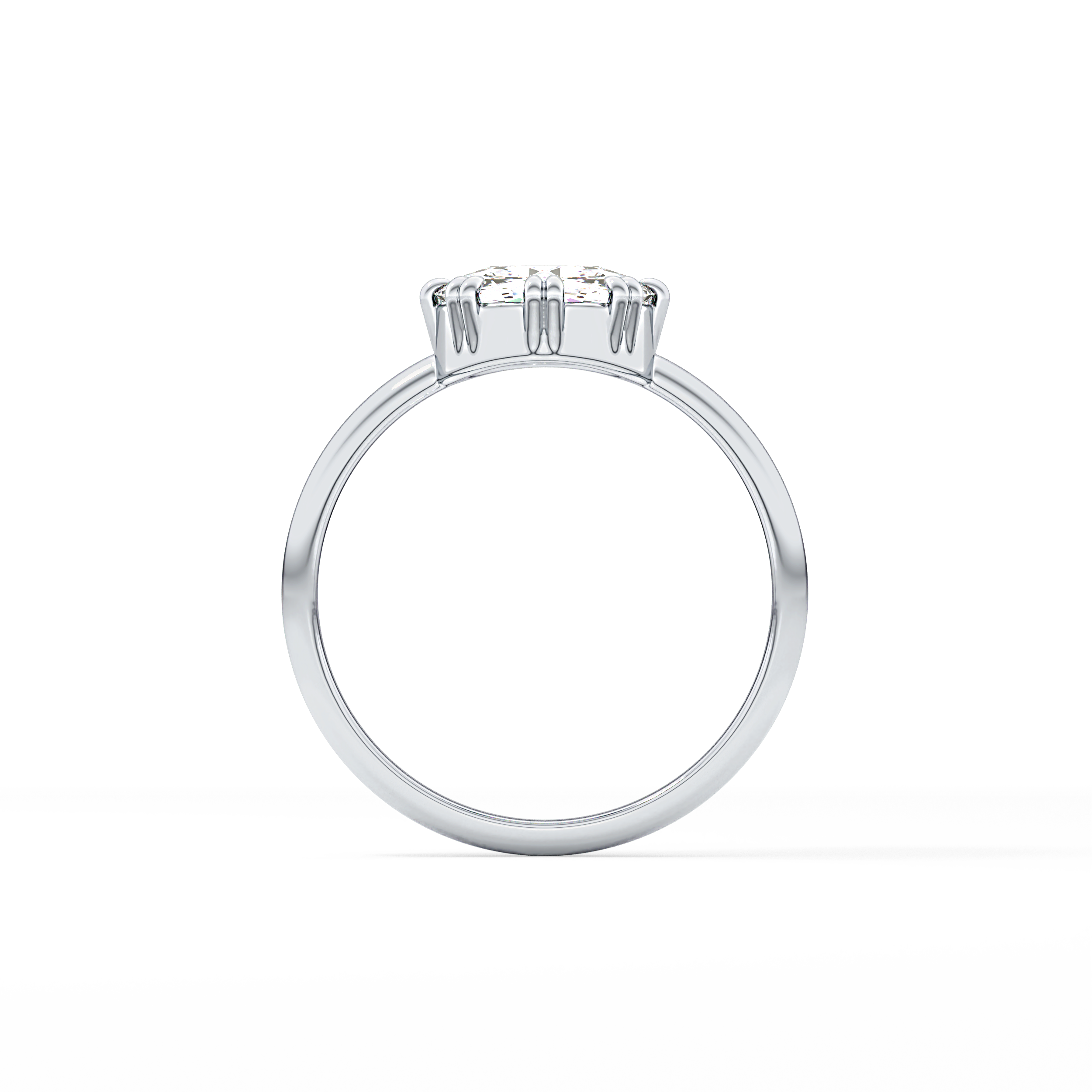 Rose Solitaire Lab Grown Engagement Ring