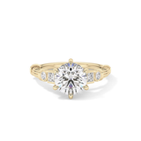 Round Cluster Lab Grown Diamond Engagement Ring