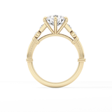Round Cluster Lab Grown Diamond Engagement Ring