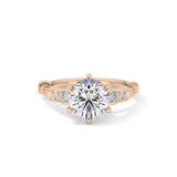 Round Cluster Lab Grown Diamond Engagement Ring