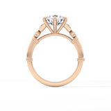 Round Cluster Lab Grown Diamond Engagement Ring