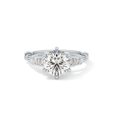 Round Cluster Lab Grown Diamond Engagement Ring