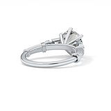 Round Cluster Lab Grown Diamond Engagement Ring
