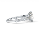 Round Cluster Lab Grown Diamond Engagement Ring