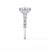 Round Cluster Lab Grown Diamond Engagement Ring