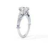 Round Cluster Lab Grown Diamond Engagement Ring