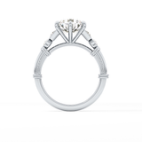 Round Cluster Lab Grown Diamond Engagement Ring