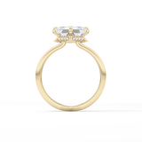Princess Hidden Halo Lab Grown Diamond Engagement Ring