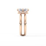 Princess Hidden Halo Lab Grown Diamond Engagement Ring
