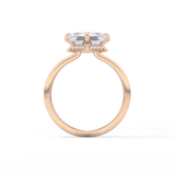 Princess Hidden Halo Lab Grown Diamond Engagement Ring