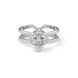 Princess Hidden Halo Lab Grown Diamond Engagement Ring