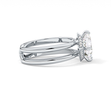Princess Hidden Halo Lab Grown Diamond Engagement Ring