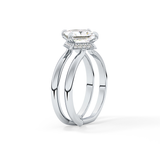Princess Hidden Halo Lab Grown Diamond Engagement Ring