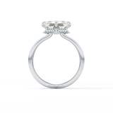 Princess Hidden Halo Lab Grown Diamond Engagement Ring