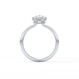 Pear Double Shank & Hidden Halo Lab Grown Diamond Engagement Ring