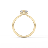 Marquise Double Shank & Hidden Halo Lab Grown Diamond Engagement Ring