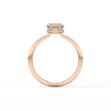 Marquise Double Shank & Hidden Halo Lab Grown Diamond Engagement Ring