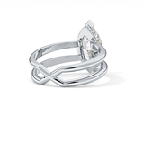 Marquise Double Shank & Hidden Halo Lab Grown Diamond Engagement Ring
