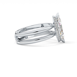 Marquise Double Shank & Hidden Halo Lab Grown Diamond Engagement Ring