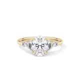 Oval Cluster Lab Grown Diamond Engagement Ring