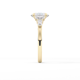 Oval Cluster Lab Grown Diamond Engagement Ring