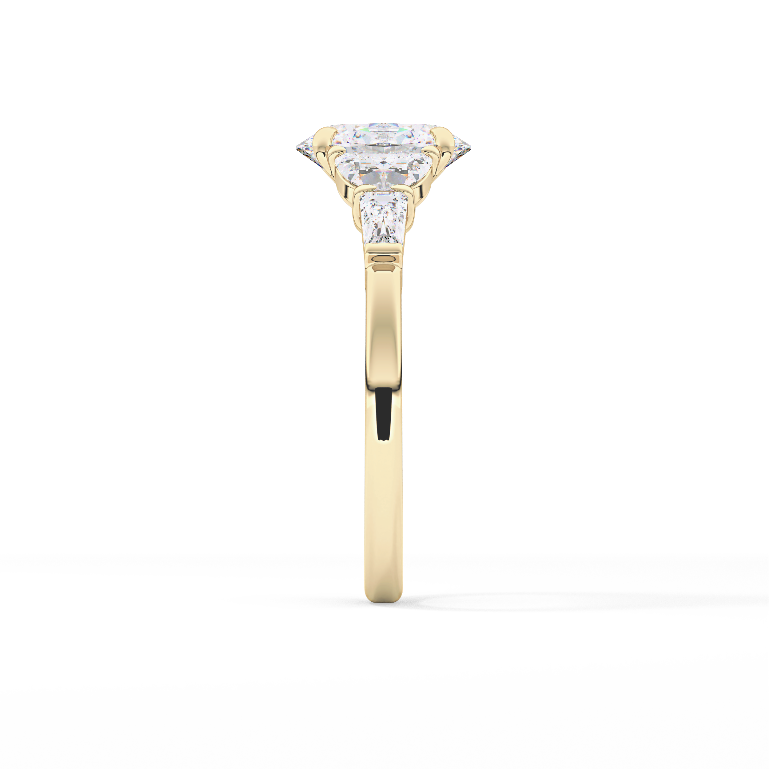 Oval Cluster Lab Grown Diamond Engagement Ring
