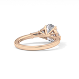 Oval Cluster Lab Grown Diamond Engagement Ring