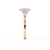 Oval Cluster Lab Grown Diamond Engagement Ring