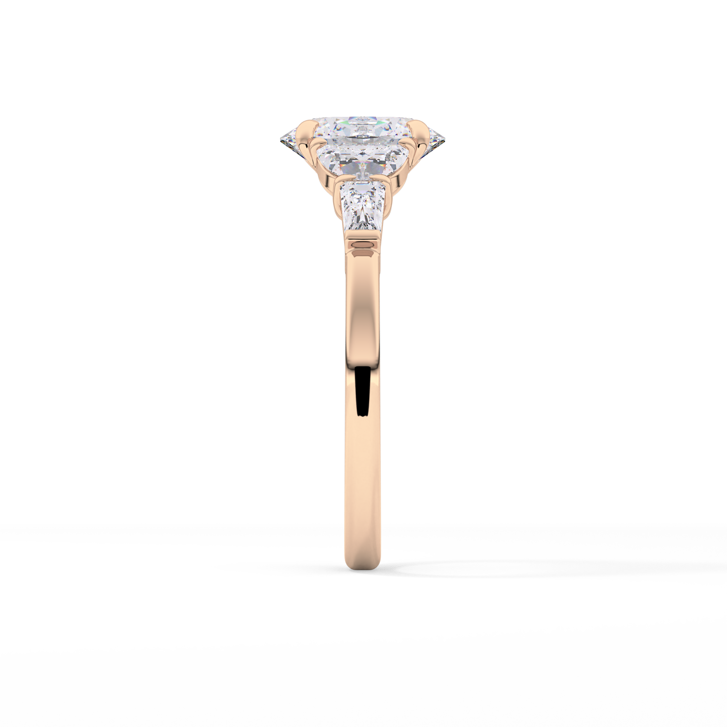 Oval Cluster Lab Grown Diamond Engagement Ring
