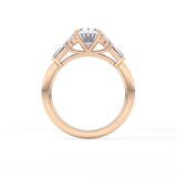 Oval Cluster Lab Grown Diamond Engagement Ring