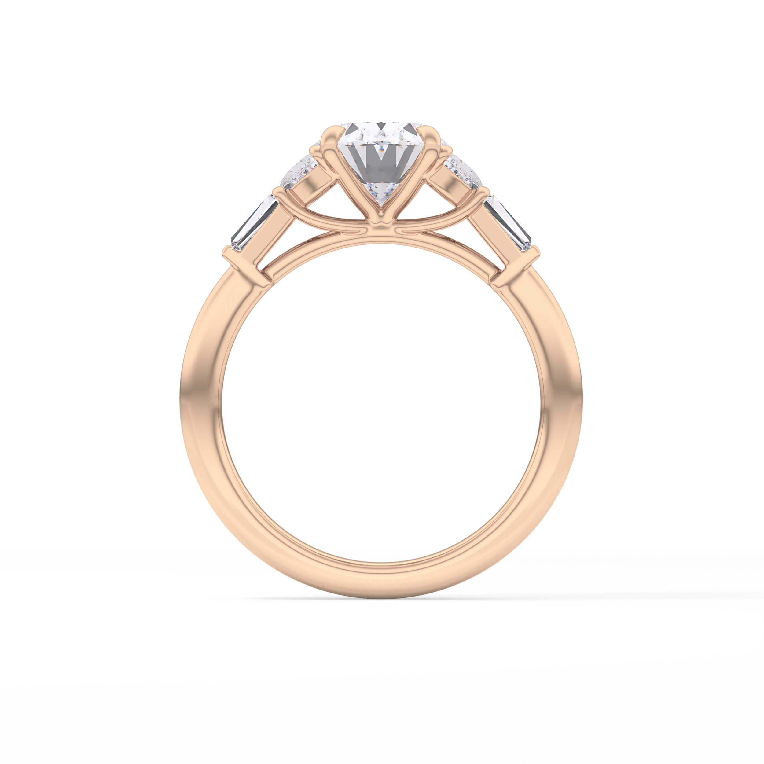Oval Cluster Lab Grown Diamond Engagement Ring