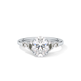Oval Cluster Lab Grown Diamond Engagement Ring