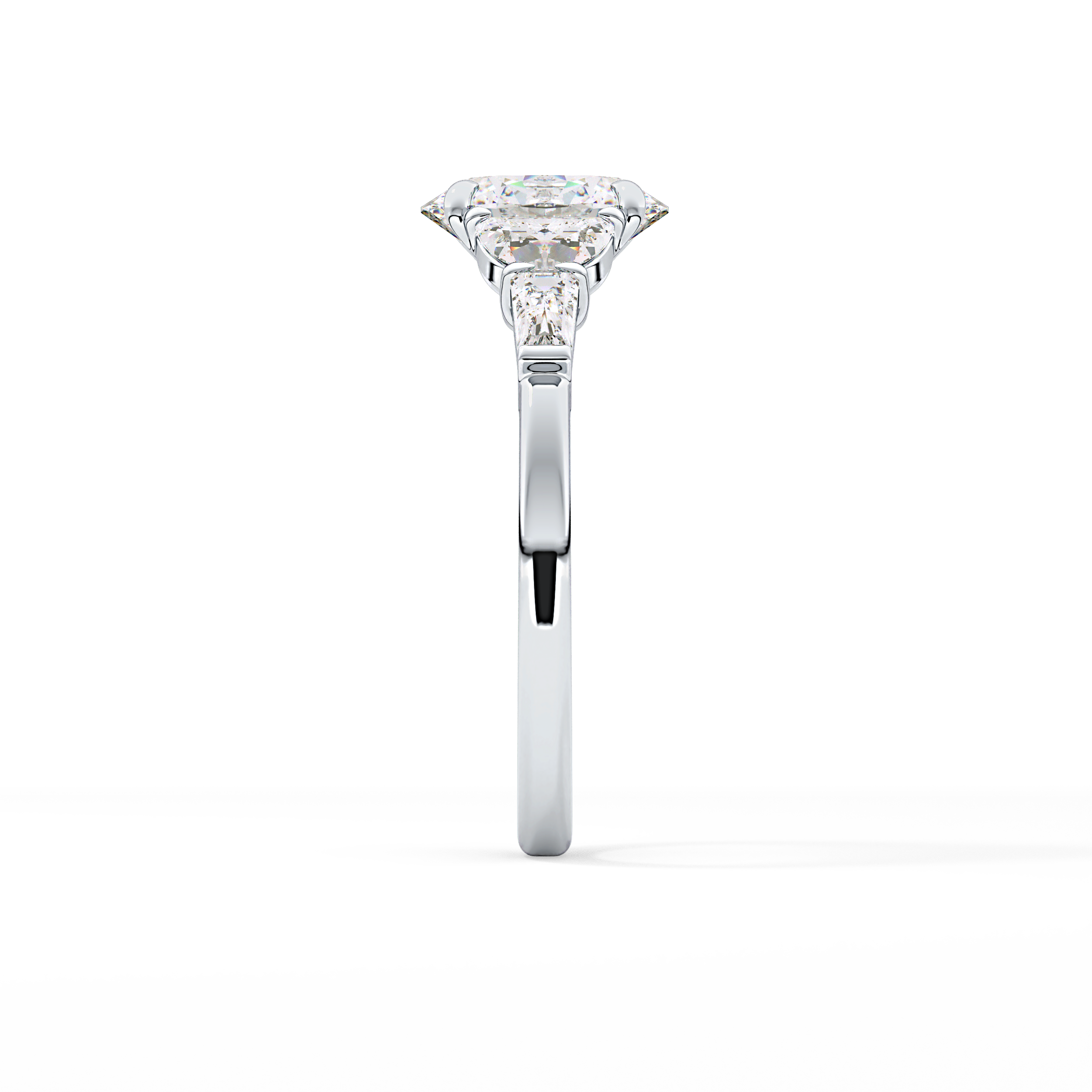 Oval Cluster Lab Grown Diamond Engagement Ring