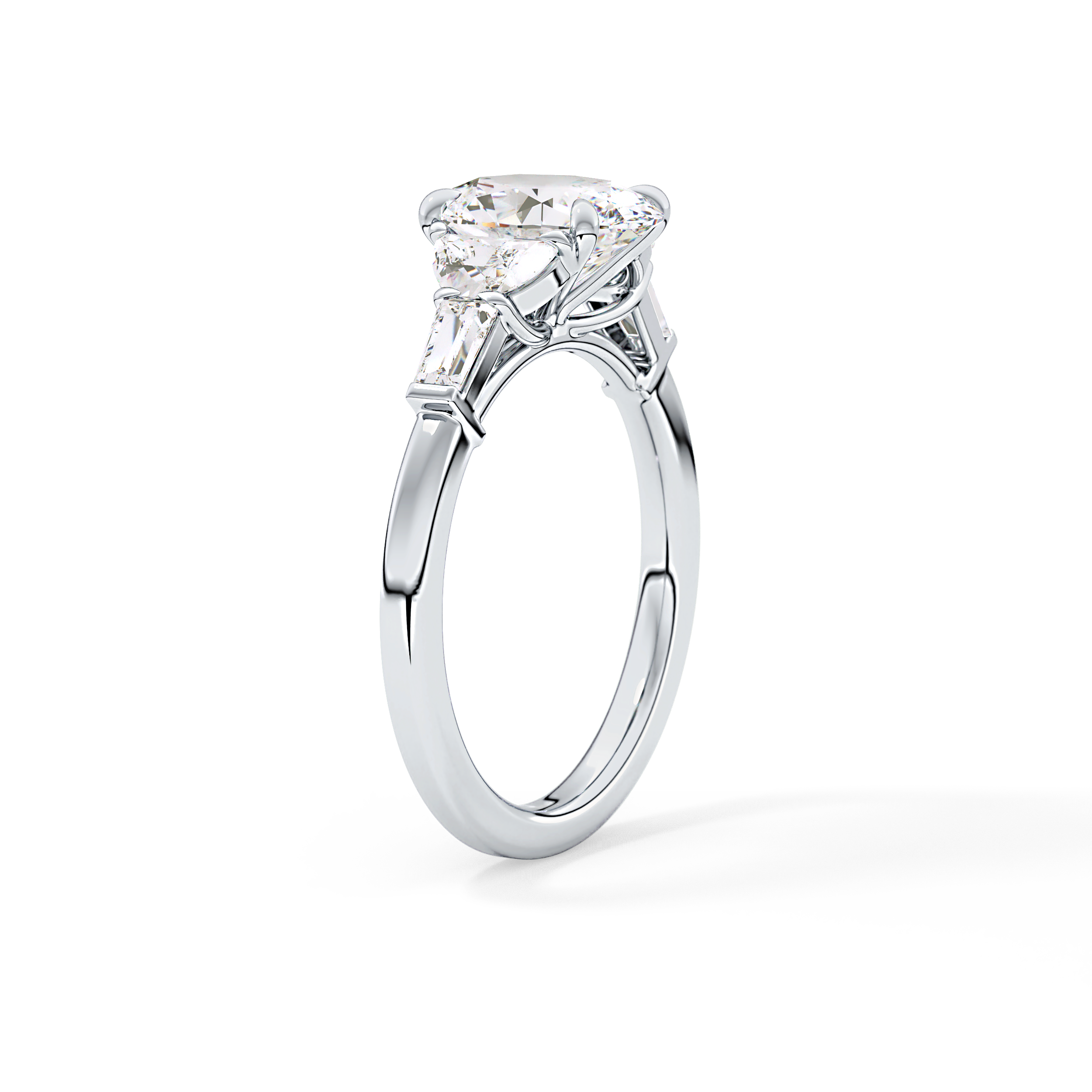 Oval Cluster Lab Grown Diamond Engagement Ring