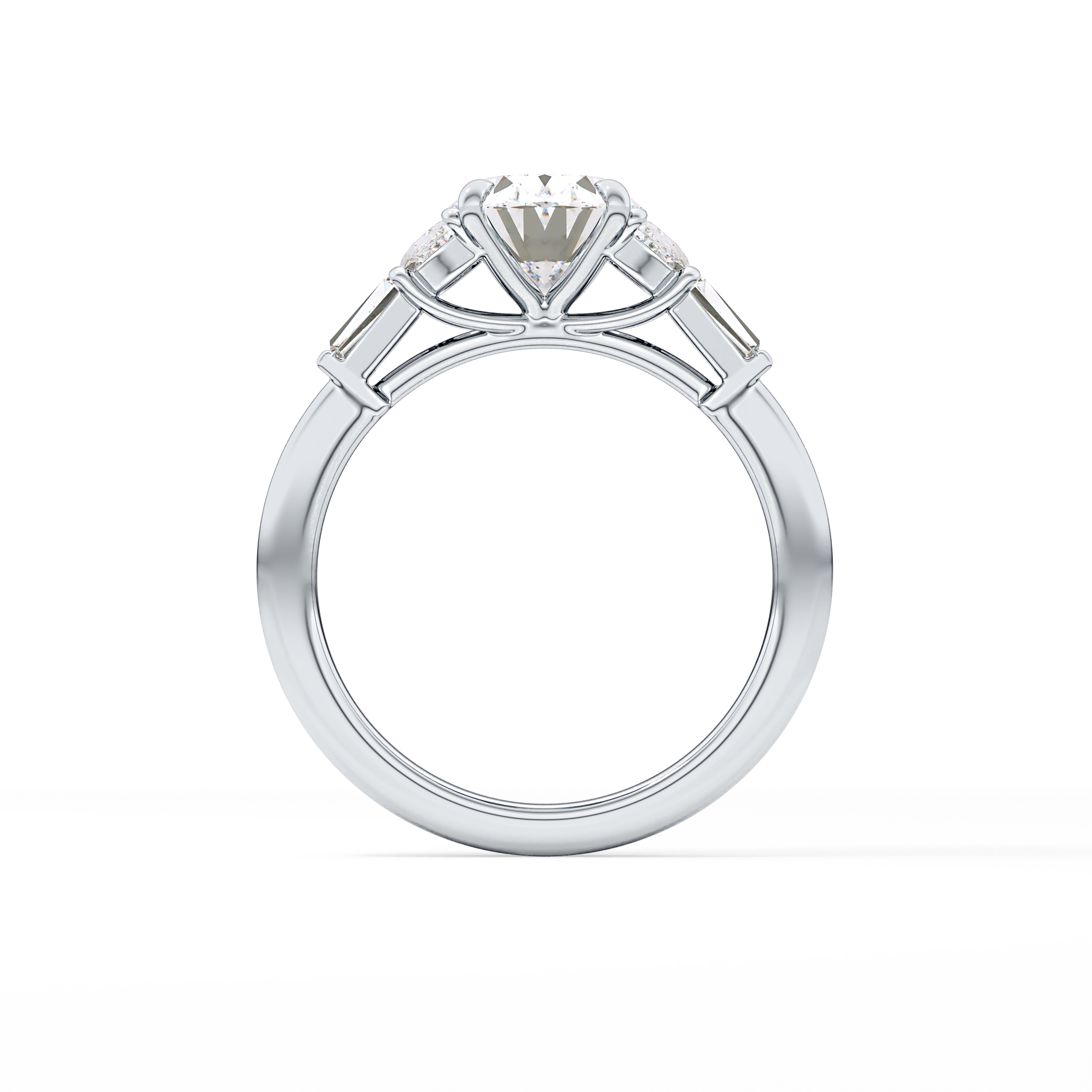 Oval Cluster Lab Grown Diamond Engagement Ring