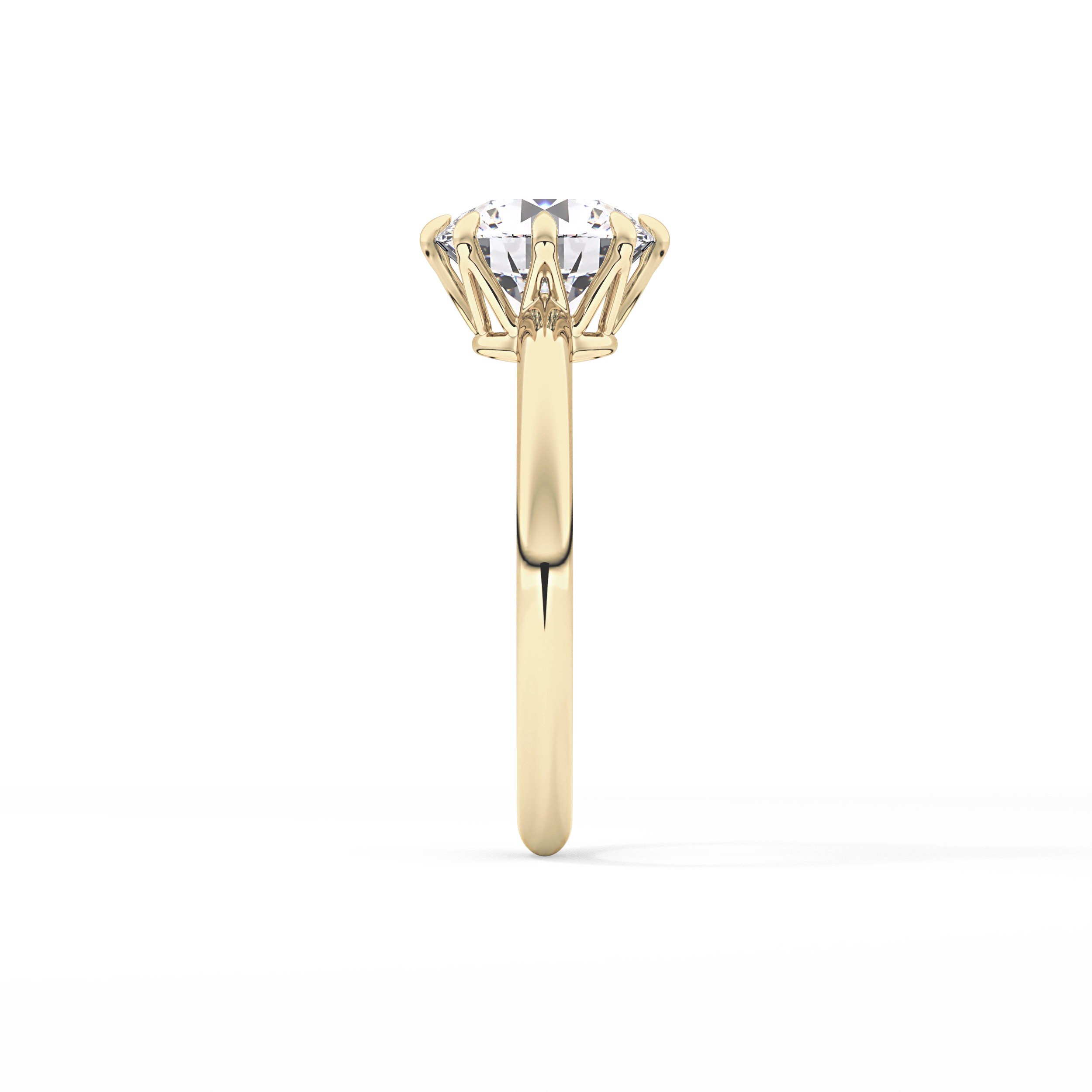 Round Solitaire Lab Grown Diamond Engagement Ring