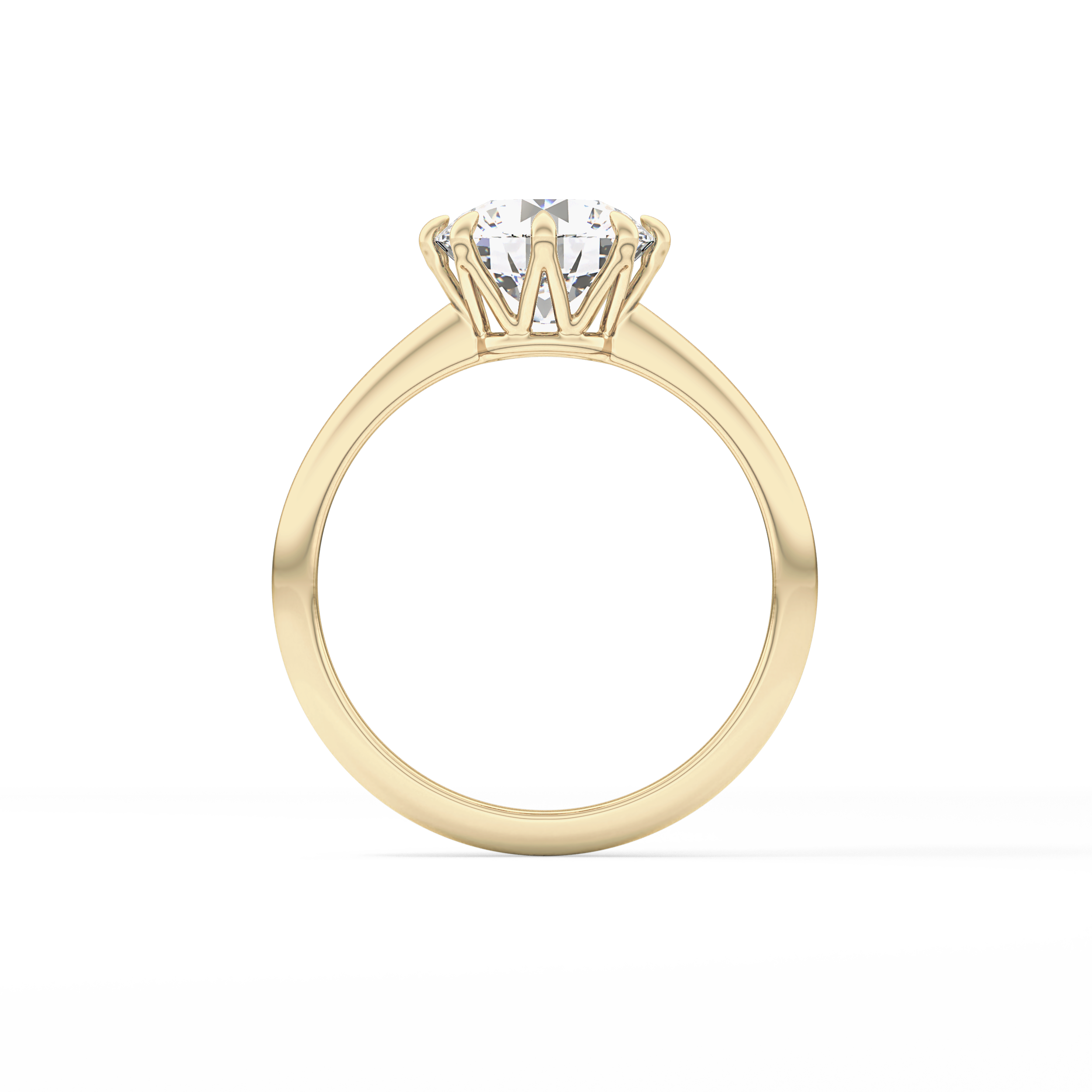 Round Solitaire Lab Grown Diamond Engagement Ring