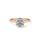 Round Solitaire Lab Grown Diamond Engagement Ring