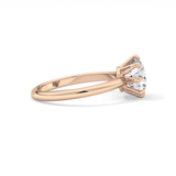 Round Solitaire Lab Grown Diamond Engagement Ring
